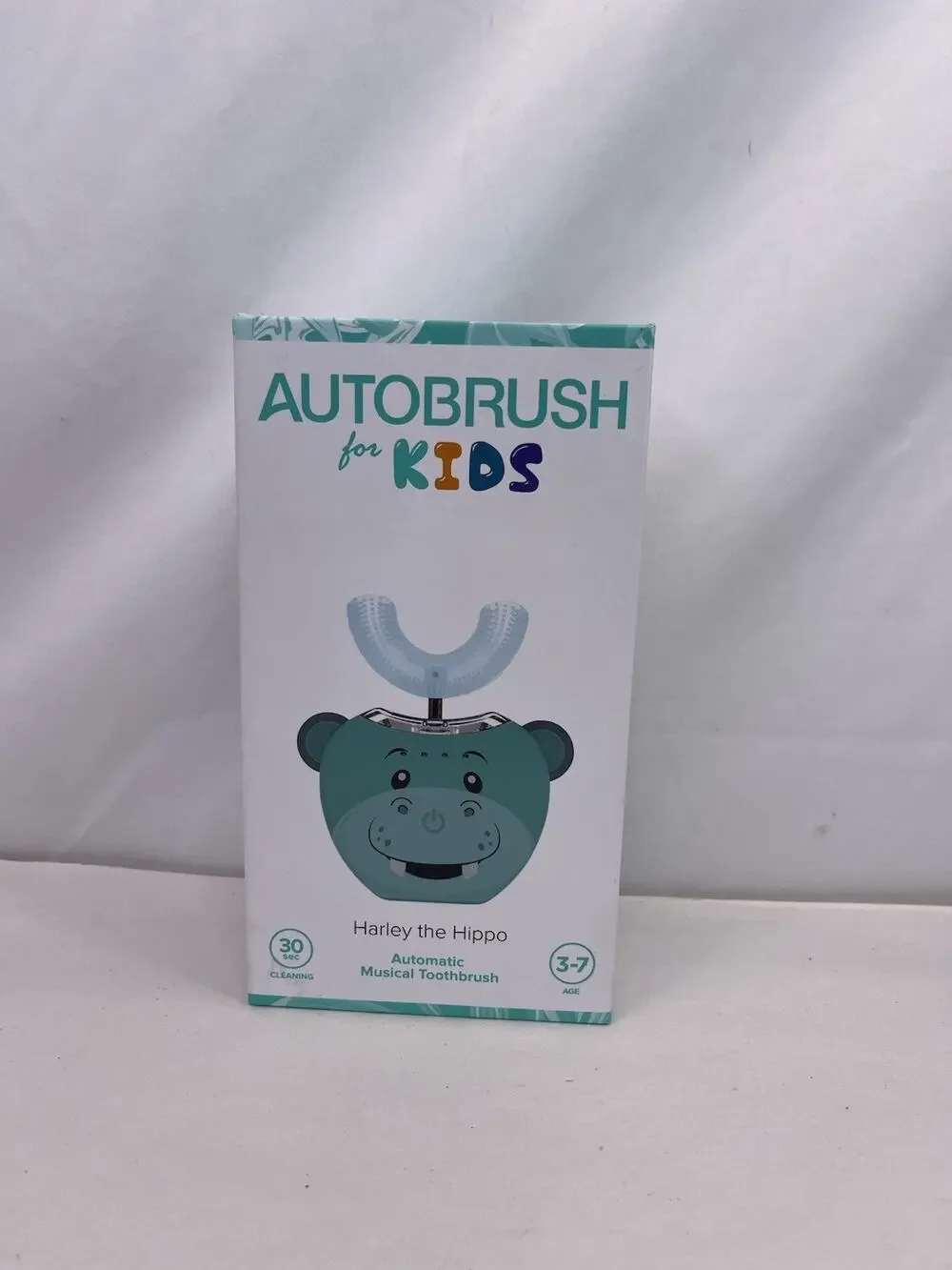 AutoBrush for Kids Harley Hippo Automatic Musical Toothbrush 360 Cleaning New